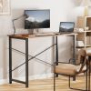 Computer Desk for Home Office, Modern Study Work Table Simple Style for Bedroom, Writing Desks with X-Shaped Reinforcement