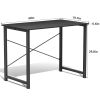 Computer Desk for Home Office, Modern Study Work Table Simple Style for Bedroom, Writing Desks with X-Shaped Reinforcement