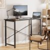 Computer Desk for Home Office, Modern Study Work Table Simple Style for Bedroom, Writing Desks with X-Shaped Reinforcement