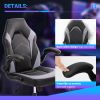 Ergonomic Office Computer Home Gaming Desk Chair Adjustable PU Leather Racing Chair Flip-up Armrest For Christmas Furniture