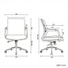 Heavy-Duty Ergonomic Mid-Back Executive Desk Chair, PU Leather Office Chair 350