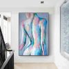 Handpainted large Sexy Naked Back Wall Art Sexy Girl woman Modern Abstract Nude Oil Painting on Canvas Home Entryway Living Room Bedroom Luxurious De