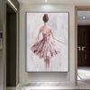 Hand Oil Pianting Ballerina fine art Dancer Handmade oil painting on Canvas female Ballet Artist Wall Art Living Room Bedroom Home Decor