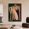Handmade Oil Painting Nice Day Sky Sea Meadow Flowers Painting on Canvas Handmade Wall Art Original Oil Artwork for Home Living Room Bedroom Office D