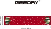 Christmas Table Runner 13x72 Inch, Xmas Trees Snowflakes Winter Holiday Decorative Farmhouse Table Decorations for Kitchen Dinning, Indoor Outdoor Di