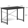 Computer Desk for Home Office, Modern Study Work Table Simple Style for Bedroom, Writing Desks with X-Shaped Reinforcement