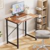 Computer Desk for Home Office, Modern Study Work Table Simple Style for Bedroom, Writing Desks with X-Shaped Reinforcement