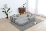 Sleeper Sofa with Pillow,Comfy Foldable Sofa Bed Compressed Sofa in Box, Convertible Sofa Bed for Living Room Bedroom Lounge Studio, Comfy High Densi