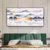 Handmade Oil Painting Abstract Mountain Lake Oil Painting Hand Painted On Canvas Nature Landscape Painting Modern Art Work Home Decor Large Wall Art