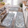 3 Piece Washable Farmhouse Kitchen Rugs Sets