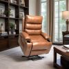 21"seat width,large size Electric Power Lift Recliner Chair Sofa for Elderly, 8 point vibration Massage and lumber heat, Remote Control, Side Pockets