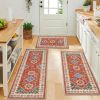 3 Piece Washable Farmhouse Kitchen Rugs Sets