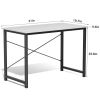 Computer Desk for Home Office, Modern Study Work Table Simple Style for Bedroom, Writing Desks with X-Shaped Reinforcement