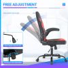Ergonomic Office Computer Home Gaming Desk Chair Adjustable PU Leather Racing Chair Flip-up Armrest For Christmas Furniture
