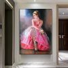 Hand Oil Pianting Ballerina fine art Dancer Handmade oil painting on Canvas female Ballet Artist Wall Art Living Room Bedroom Home Decor