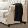 Heavyweight Crystal Velvet Blanket, 71" x 87" Ultra Soft Plush Bed Throw for Couch & Sofa, Reversible Sherpa Fleece & Double-Sided Warm Velvet Blanket