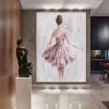 Hand Oil Pianting Ballerina fine art Dancer Handmade oil painting on Canvas female Ballet Artist Wall Art Living Room Bedroom Home Decor