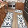 Household Kitchen Rug Sets 3 Piece with Retro Ethnic Style