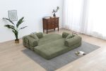 Convertible Sleeper Sofa Bed, Corduroy Folding Sofa Bed with Fixed-Shape Frame, Fold Out Floor Mattress Couch, Lazy Compression Sofa for Living Room,