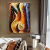 Handpainted large Sexy Naked Back Wall Art Sexy Girl woman Modern Abstract Nude Oil Painting on Canvas Home Entryway Living Room Bedroom Luxurious De