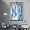 Handpainted large Sexy Naked Back Wall Art Sexy Girl woman Modern Abstract Nude Oil Painting on Canvas Home Entryway Living Room Bedroom Luxurious De