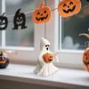 Halloween Ghost Figurine - Spooky Resin Ghost Statue, Funny Cute Ghost Ornaments for Halloween Decorations, Porch and Indoor Home Office Desk Decor,