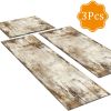 Three-piece kitchen rug set, non-slip and washable, abstract pattern kitchen hallway rug, soft and comfortable, suitable for sinks, floors, entrances