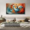 Hand Painted Oil Painting Abstract Beautiful Woman Oil Painting on Canvas Large Wall Art Original Blue Decor Minimalist Art Custom Painting Modern Li