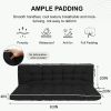 Outdoor Swing Cushions 63 Inch, Waterproof 4" Thick Porch Swing Cushion Replacement with Backrest and Ties