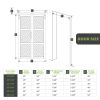 Bi-Fold Sliding Barn Door, 3-Lite Tempered Frosted Glass Closet Door, 3.3 FT Sliding Door Hardware Kit, Pre-Drilled for Easy Assembly