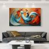 Hand Painted Oil Painting Abstract Beautiful Woman Oil Painting on Canvas Large Wall Art Original Blue Decor Minimalist Art Custom Painting Modern Li