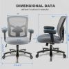 500 LBS Big and Tall Mesh Office Chair, Ergonomic Wide Seat Desk Chair with 4D Armrests, Adjustable Lumbar Support, Metal Base Silent Casters.