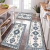 Household Kitchen Rug Sets 3 Piece with Retro Ethnic Style