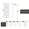 French Interior Door, 3 Lite Frosted Glass Panel for Closet & Bathroom, Single Pre-Finished Slab Door, MDF, Black Primed