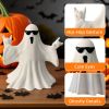 Halloween Ghost Figurine - Spooky Resin Ghost Statue, Funny Cute Ghost Ornaments for Halloween Decorations, Porch and Indoor Home Office Desk Decor,