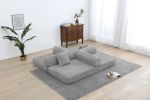 Convertible Sleeper Sofa Bed, Corduroy Folding Sofa Bed with Fixed-Shape Frame, Fold Out Floor Mattress Couch, Lazy Compression Sofa for Living Room,