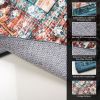 Vintage Area Rug Modern Non Slip Carpet Boho Low Pile Soft Rug Waterproof Machine Washable Rug for Living Room Bedroom Kitchen Dining Room Under Tabl
