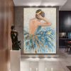 Hand Oil Pianting Ballerina fine art Dancer Handmade oil painting on Canvas female Ballet Artist Wall Art Living Room Bedroom Home Decor