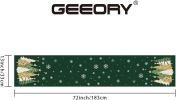 Christmas Table Runner 13x72 Inch, Xmas Trees Snowflakes Winter Holiday Decorative Farmhouse Table Decorations for Kitchen Dinning, Indoor Outdoor Di