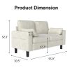 PPL Loveseat Sofa Chair - 56" Modern Accent Chairs with Arm, Living Room Couch with Side Pocket