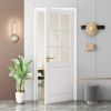 Clear Glass 6-Lite Prefinished Door Slab Solid Manufactured Wood Core Standard Door