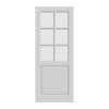 Clear Glass 6-Lite Prefinished Door Slab Solid Manufactured Wood Core Standard Door
