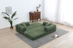 Convertible Sleeper Sofa Bed, Corduroy Folding Sofa Bed with Fixed-Shape Frame, Fold Out Floor Mattress Couch, Lazy Compression Sofa for Living Room,