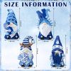 4 Pcs Resin Winter Snow Gnome Figurines Decoration Snowflake Antlers Gnome Sculpture Decoration