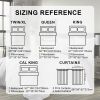 Quilted Bedspread & Curtain Set 9 Piece, Queen Size - Bedding Ensemble with Sheer Filtering Drapes, 1.6" Grommet Top, Machine Washable