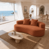 Boneless Compressed Modular Sofa, Soft Striped Corduroy Floor Couch with Deep Seat, Wide Armrests and Back Pillows