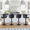 Swivel Bar Stools Set Of 2 with Adjustable Height, Fabric with Backrest for Outdoor Use Only